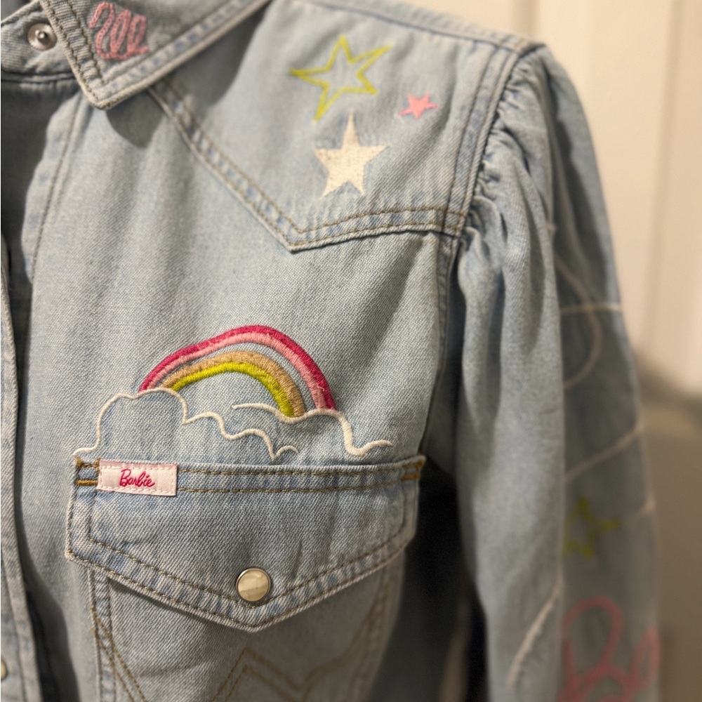 Wrangler Barbie Embroidered Denim Shirt - Picture 5 of 9